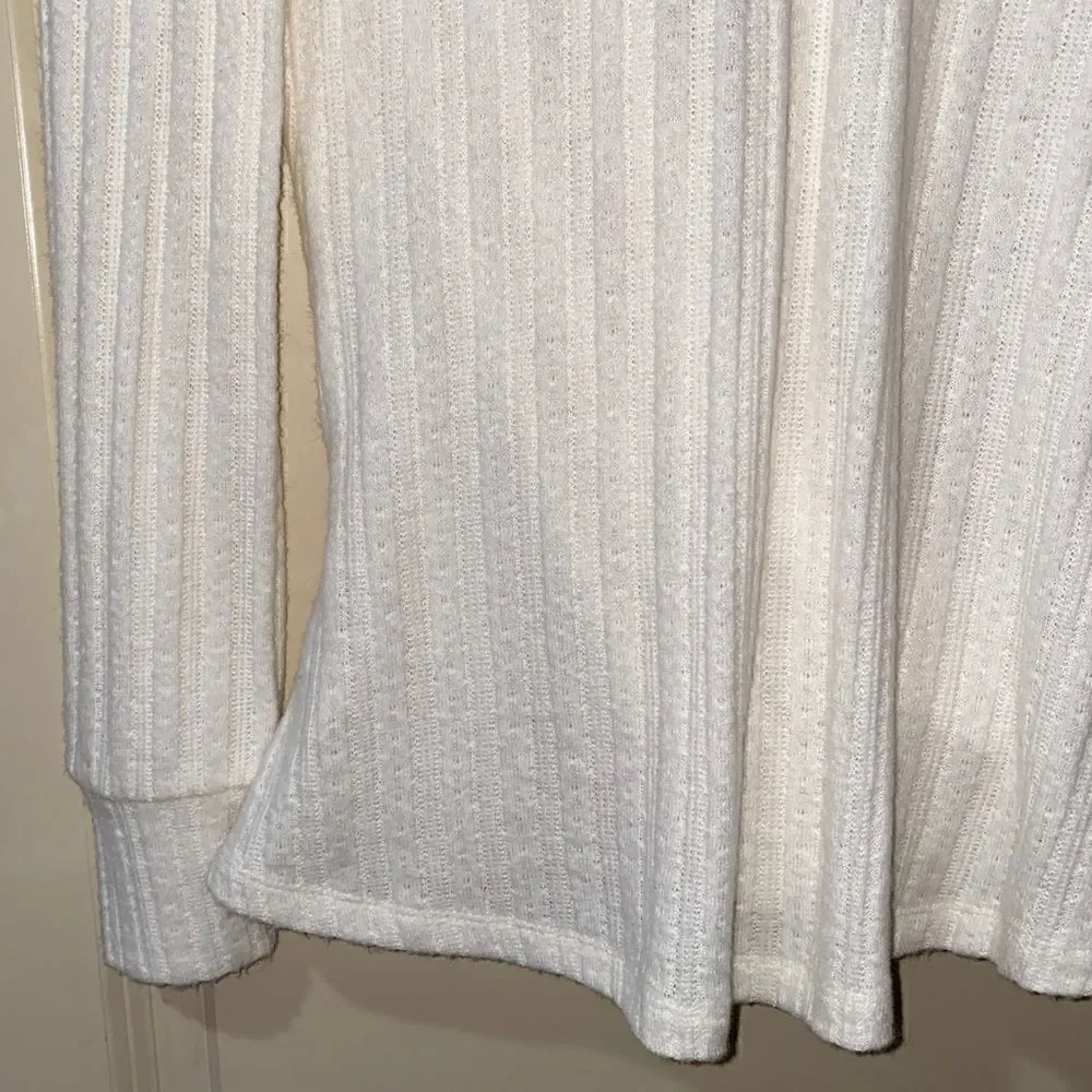 ANTHROPOLOGIE MAEVE Long Sleeve Maeve Tunic Sweater Cream Women’s Size Small